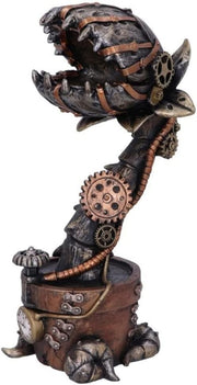 Steampunk Mechanical Venus Fly Trap Figurine 24.3cm Bronze Resin Ornament