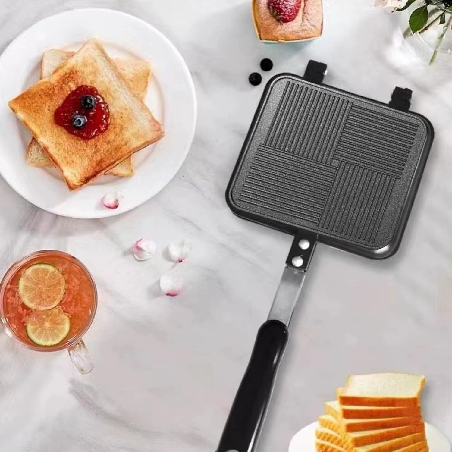 Double-Side Camping Toastie Maker Non-Stick Sandwich Pan Outdoor
