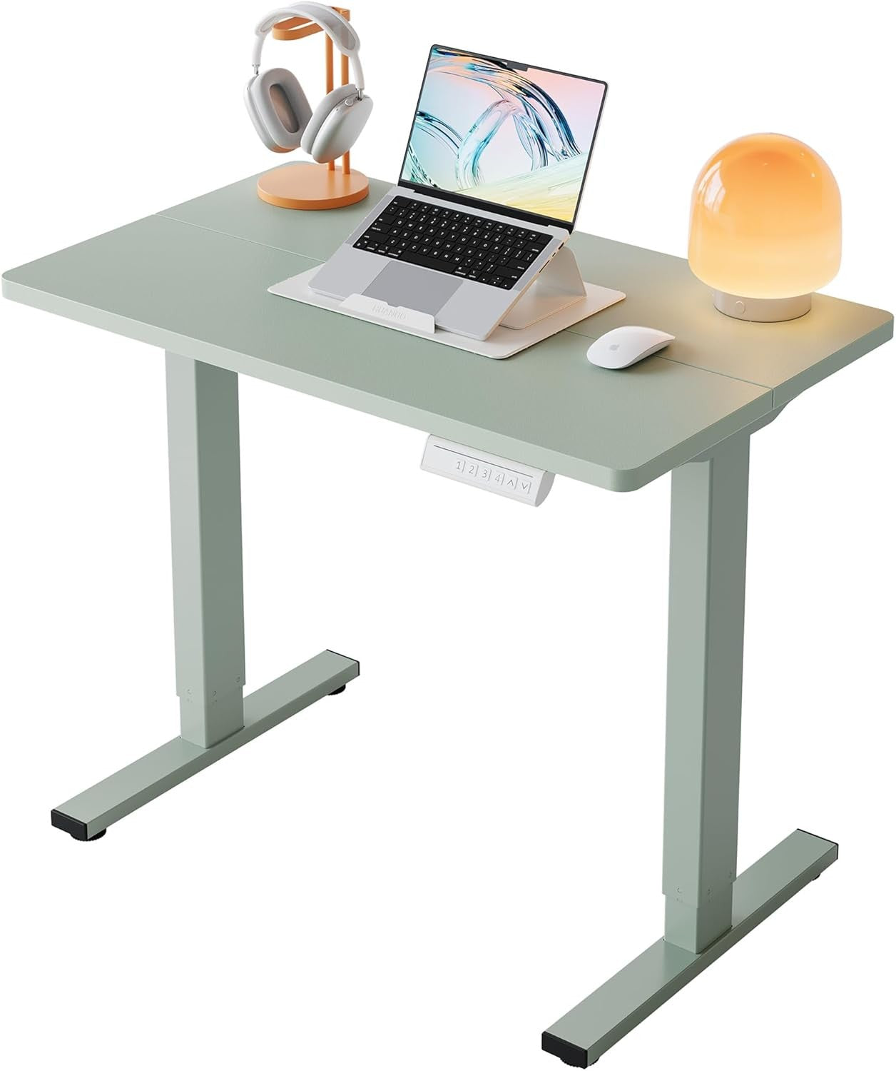 Electric Standing Desk Height Adjustable Sit Stand Home Office Table 80x48cm