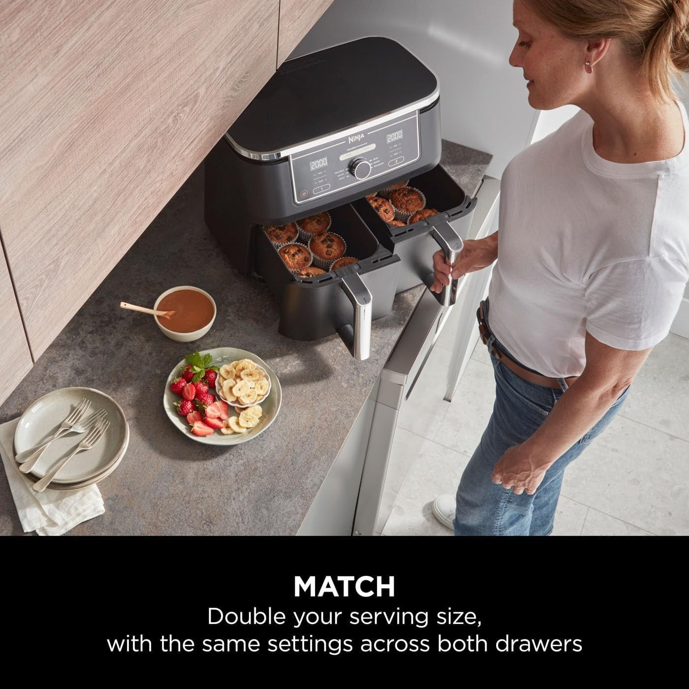 Dual Zone Digital Air Fryer 9.5L | 6-in-1 | Extra-Large Capacity No-Oil Cooking