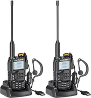 Dual Band Walkie Talkies 2 Pack VHF UHF 200CH Long Range LED Light