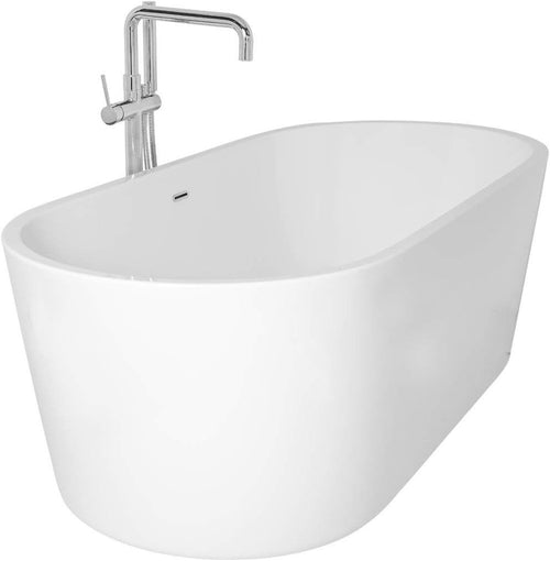 1675x780mm Freestanding Bath White Acrylic Modern Oval Luxury Bathtub