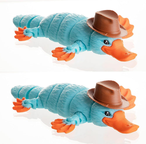 2pcs 3D Printed Platypus Fidget Toy Desk Animal Stress Relief Gift