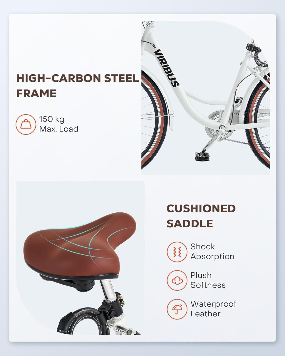 Comfort Cruiser Bike for Women - 7-Speed Commuter with Basket & Step-Through