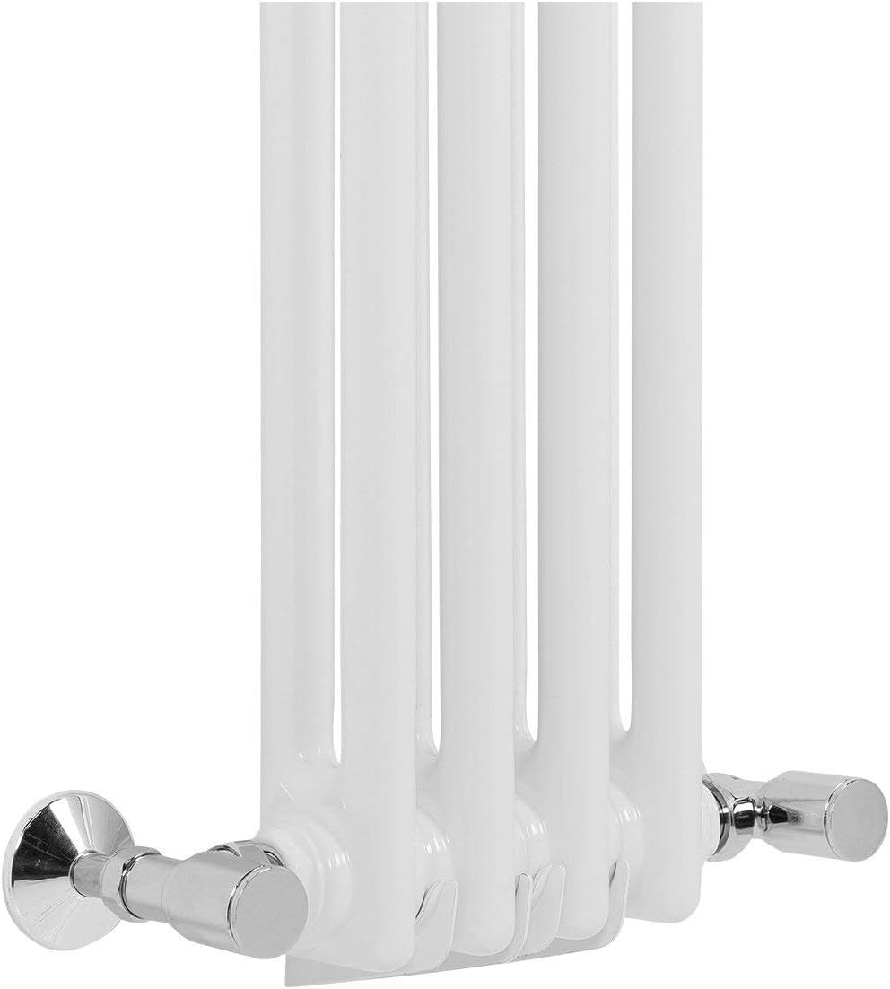 White Double Column Vertical Radiator 1500x290mm Bathroom Kitchen