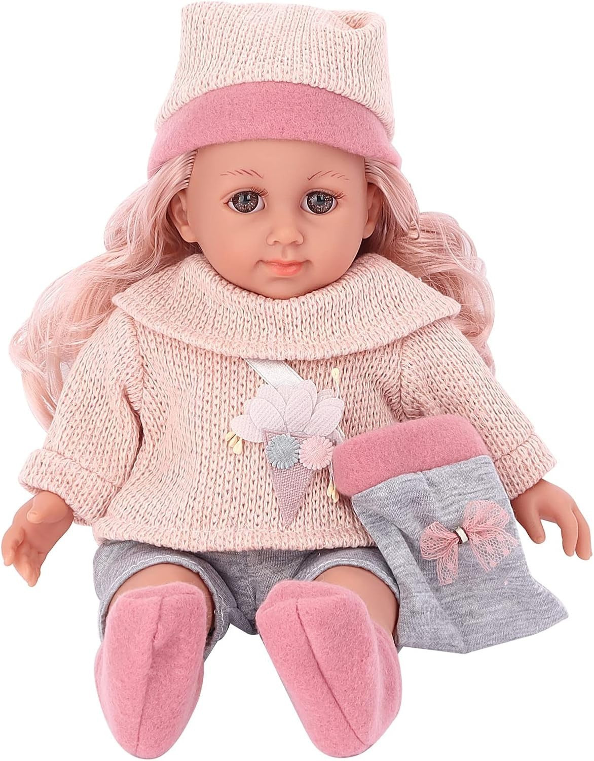 36cm Dress Up Baby Doll Set w Clothes Hair Accessories Kids Gift