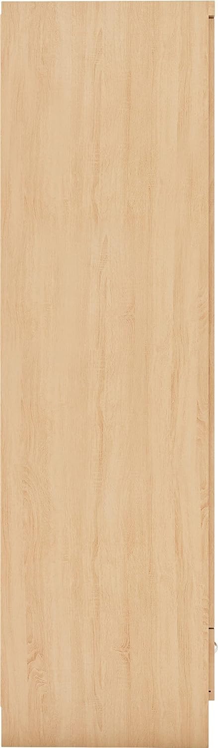 Slim Oak Effect 1 Door Wardrobe with Drawer – Space Saving Bedroom Unit