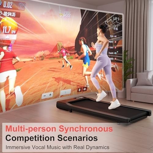 Raceable Walking Pad Under Desk Treadmill App Control Quiet Motor Heavy 136kg