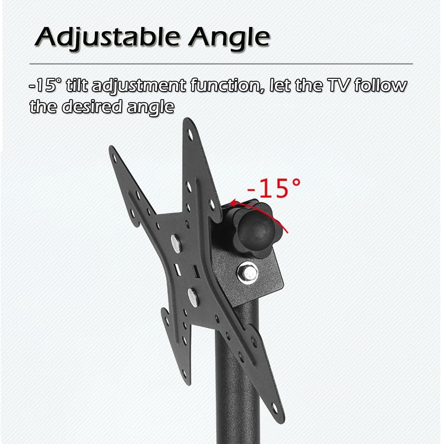 360° Swivel TV Floor Stand Adjustable Height for 14-43” LCD OLED TVs, 20kg