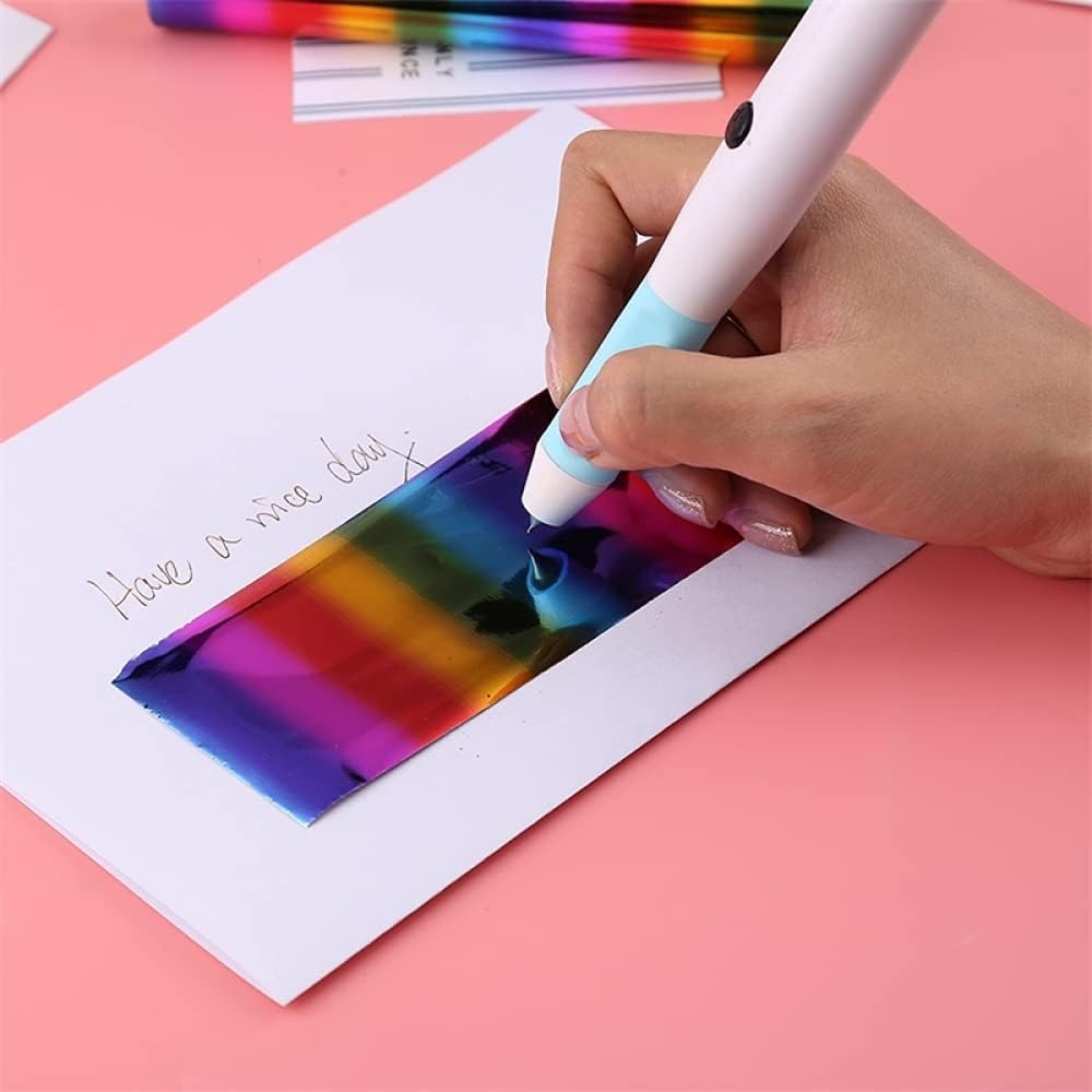 Heat Foil Pen Kit USB 3 Tip Sizes Foil Roll Set for Card Making Scrapbooking