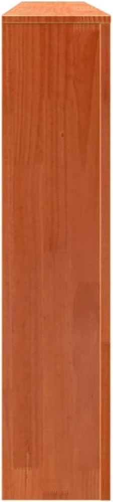Wax Brown Solid Pine Radiator Cover 169x19x84cm – Modern Slatted Heater Cabinet