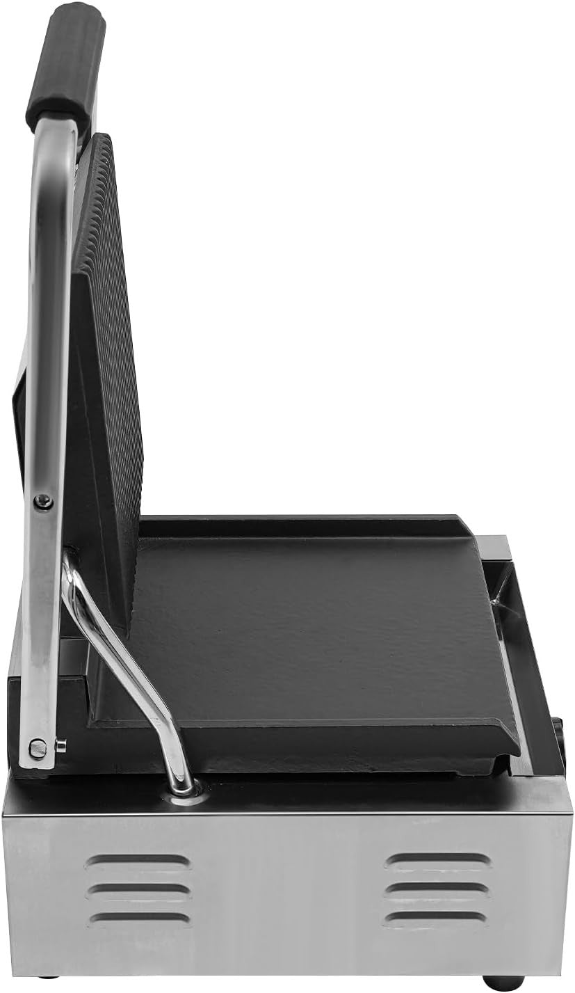 Commercial Panini Press Grill 1800W Adjustable Temp Non-Stick Sandwich