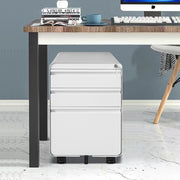 Metal Rolling File Cabinet 3 Drawer Mobile Printer Stand Storage Unit