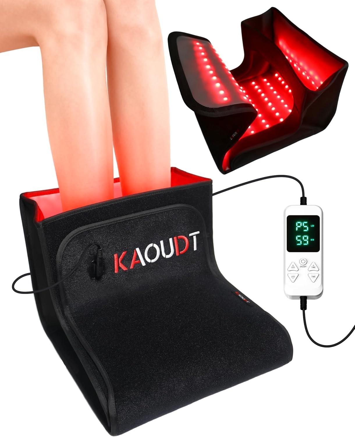 Red Light Therapy Foot Boots LED Pain Relief Circulation Plantar Heel Pain