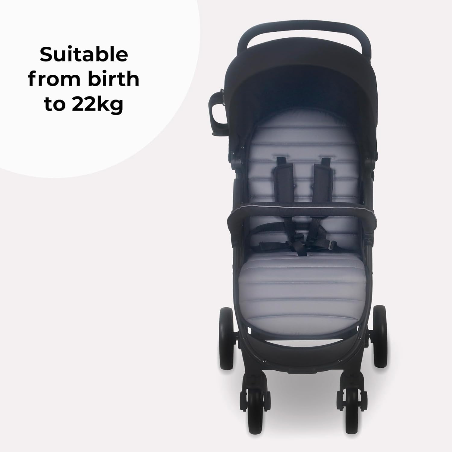 Compact Baby Pushchair from Birth to 4 Years Easy Fold Adjustable Handle 22kg