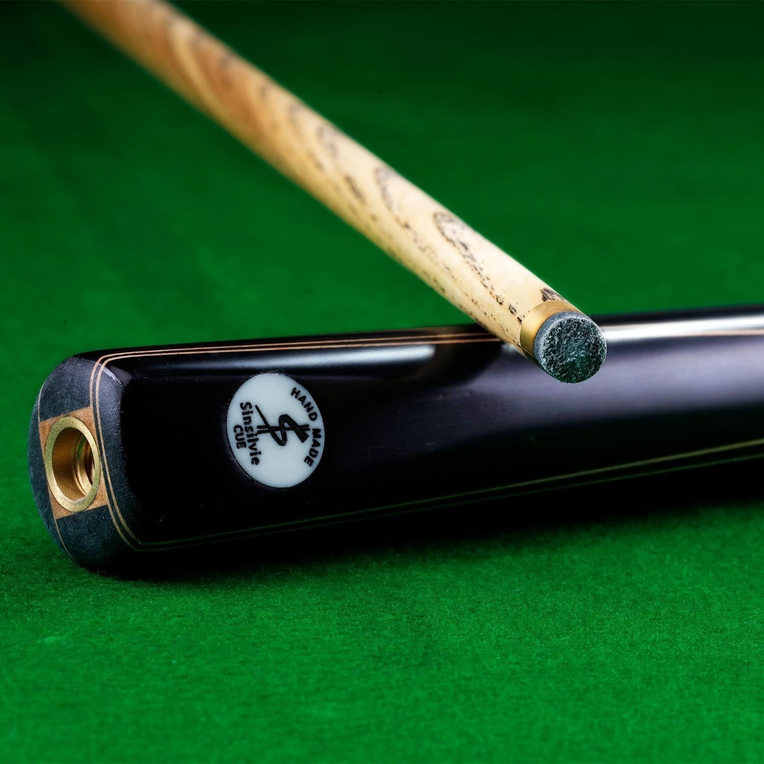 3/4 Cut Snooker Pool Cue 57" 9.5mm Tip Extension Case Wood Choice