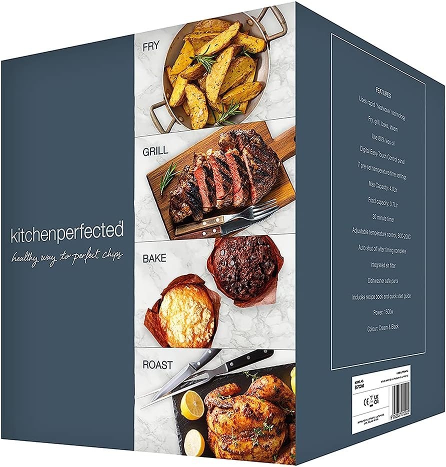 4L Digital Air Fryer | XL Family Size | 7 Presets | 80% Less Oil | Touch Control
