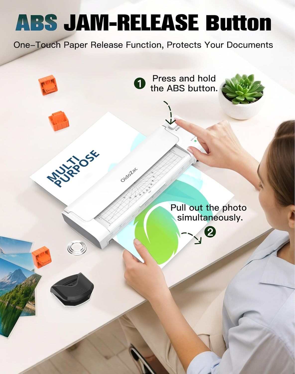 A3 Laminator 10-in-1 Hot Cold Auto Feed Anti Jam Trimmer + 20 Pouches