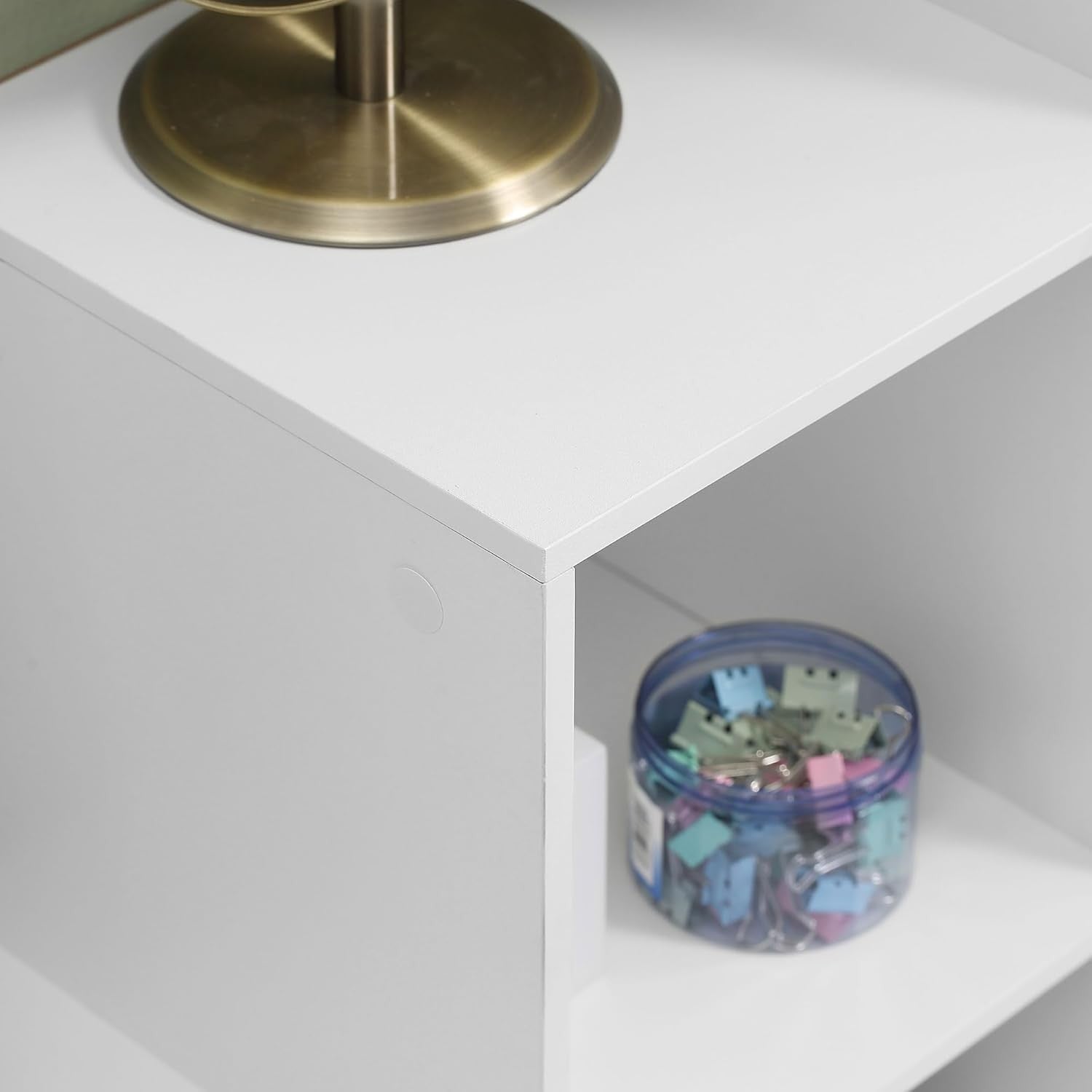 Modern 3-Tier Cube Storage Shelf, 6 Cube Bookcase Unit, Freestanding Step Design