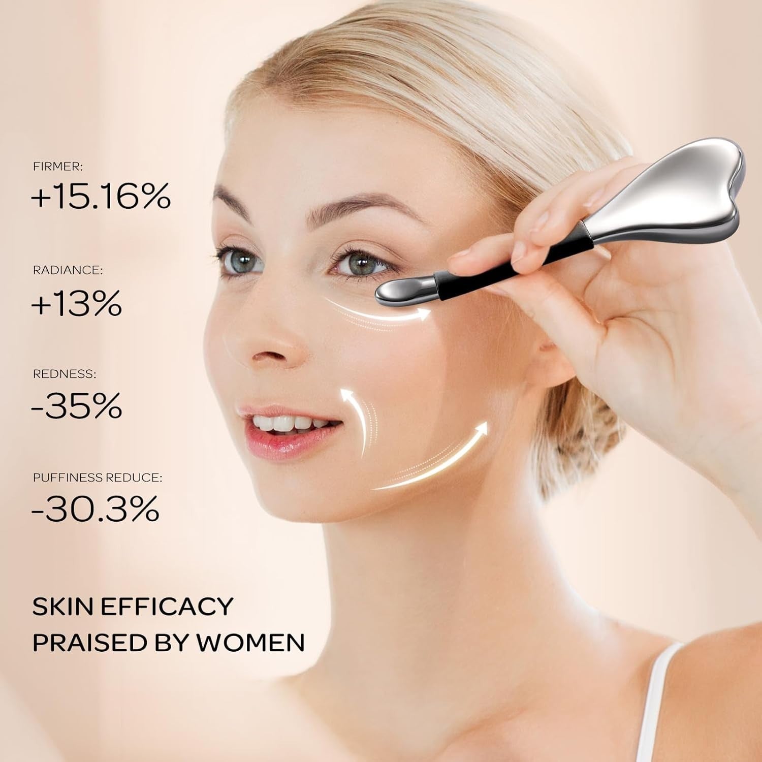 3 in 1 Cryo Gua Sha Ice Roller Stainless Steel Facial Sculpting Set