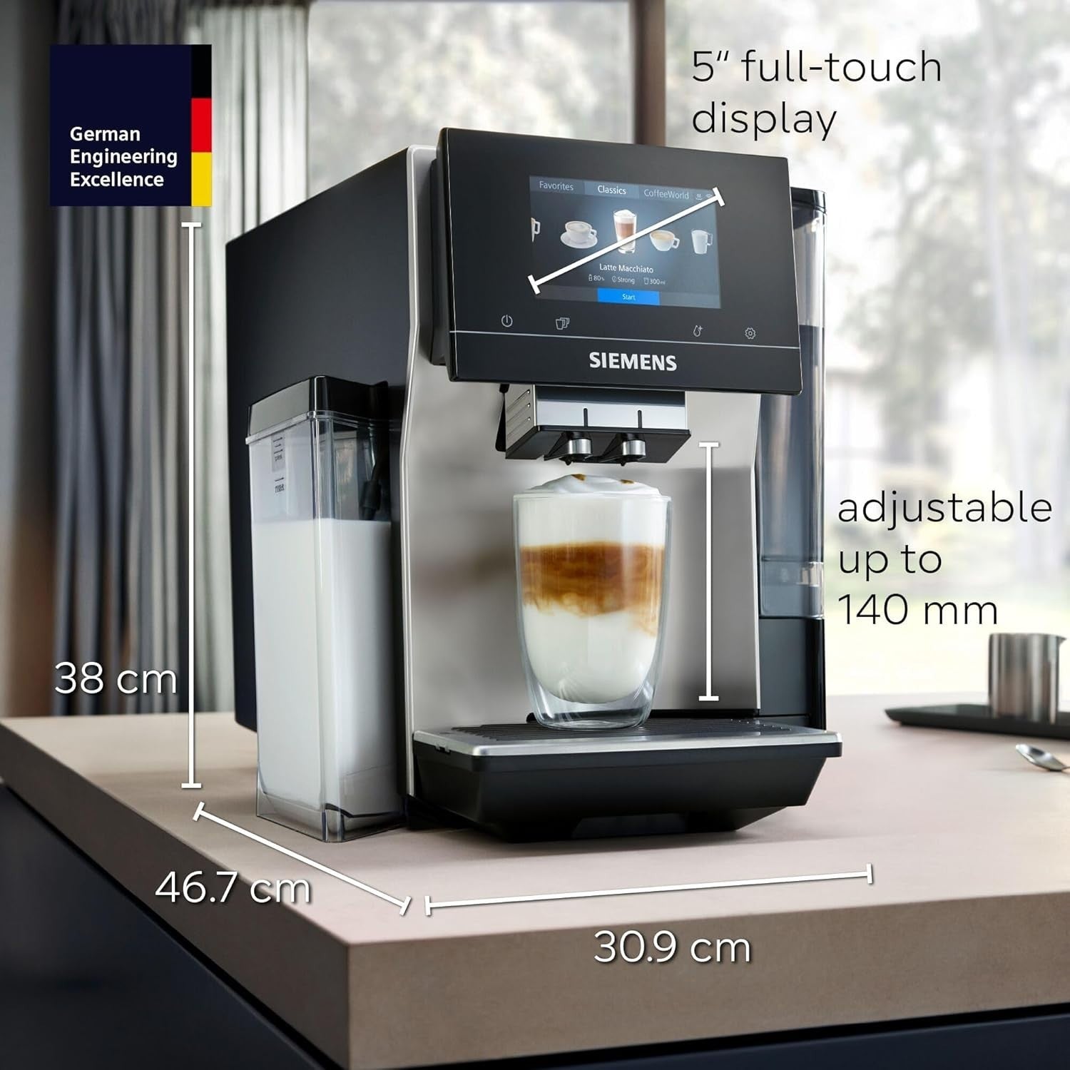 Premium Automatic Bean-to-Cup Coffee Machine | Touch Display | Cold & Slow Brew
