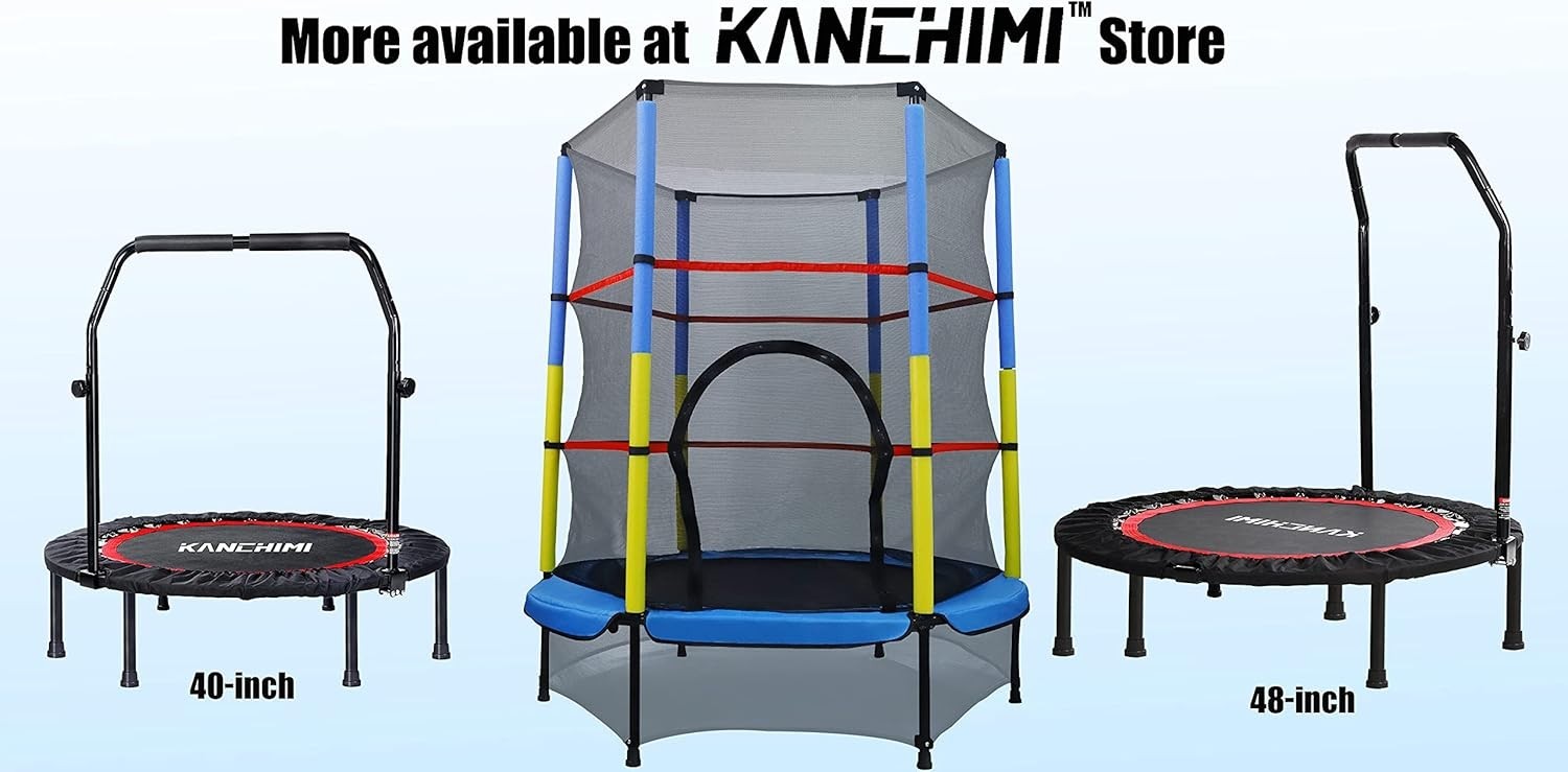 40in Folding Fitness Rebounder Trampoline with Handle Indoor Workout