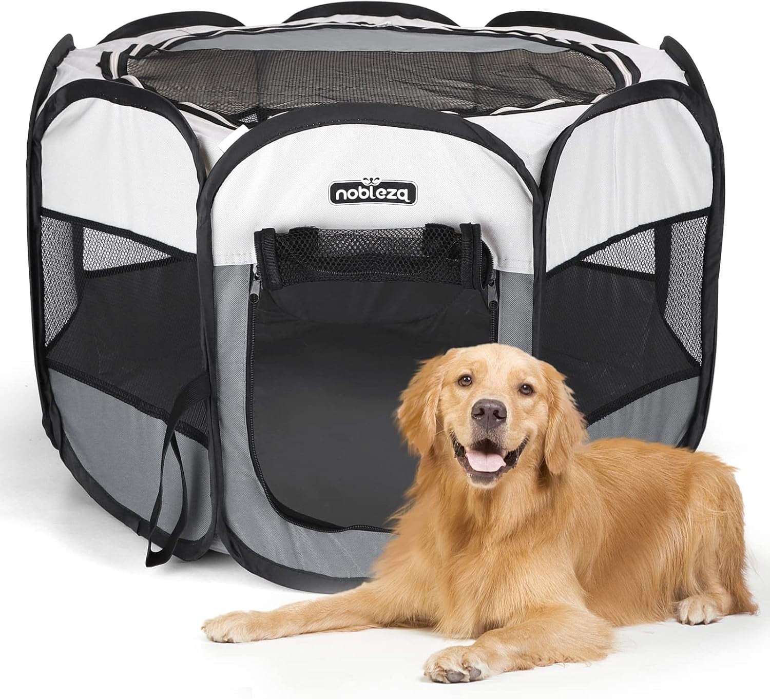 Foldable Portable Pet Playpen Indoor Outdoor Dog Cat Puppy Fence 109x109x58cm