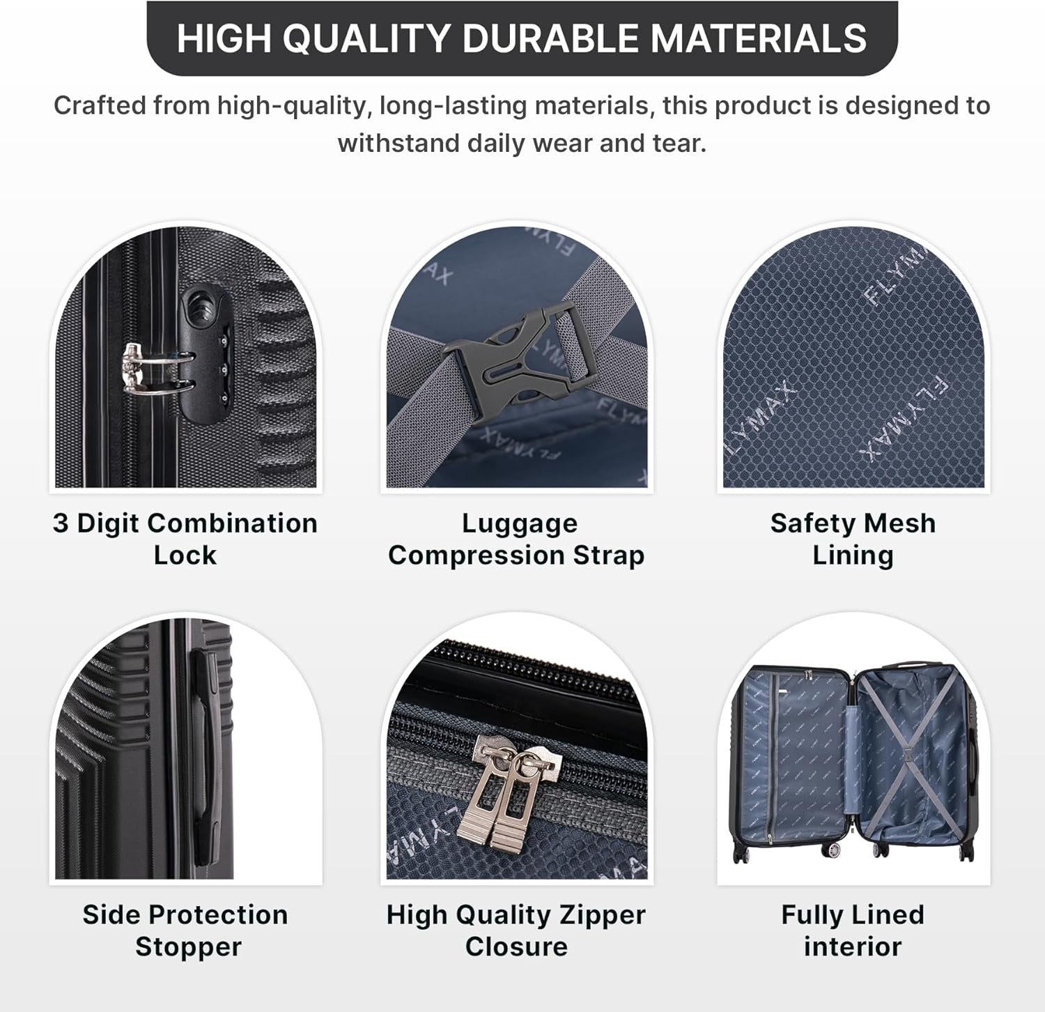 Cabin Luggage 55x35x20 Lightweight Hard Shell Carry On 4 Spinner Wheels