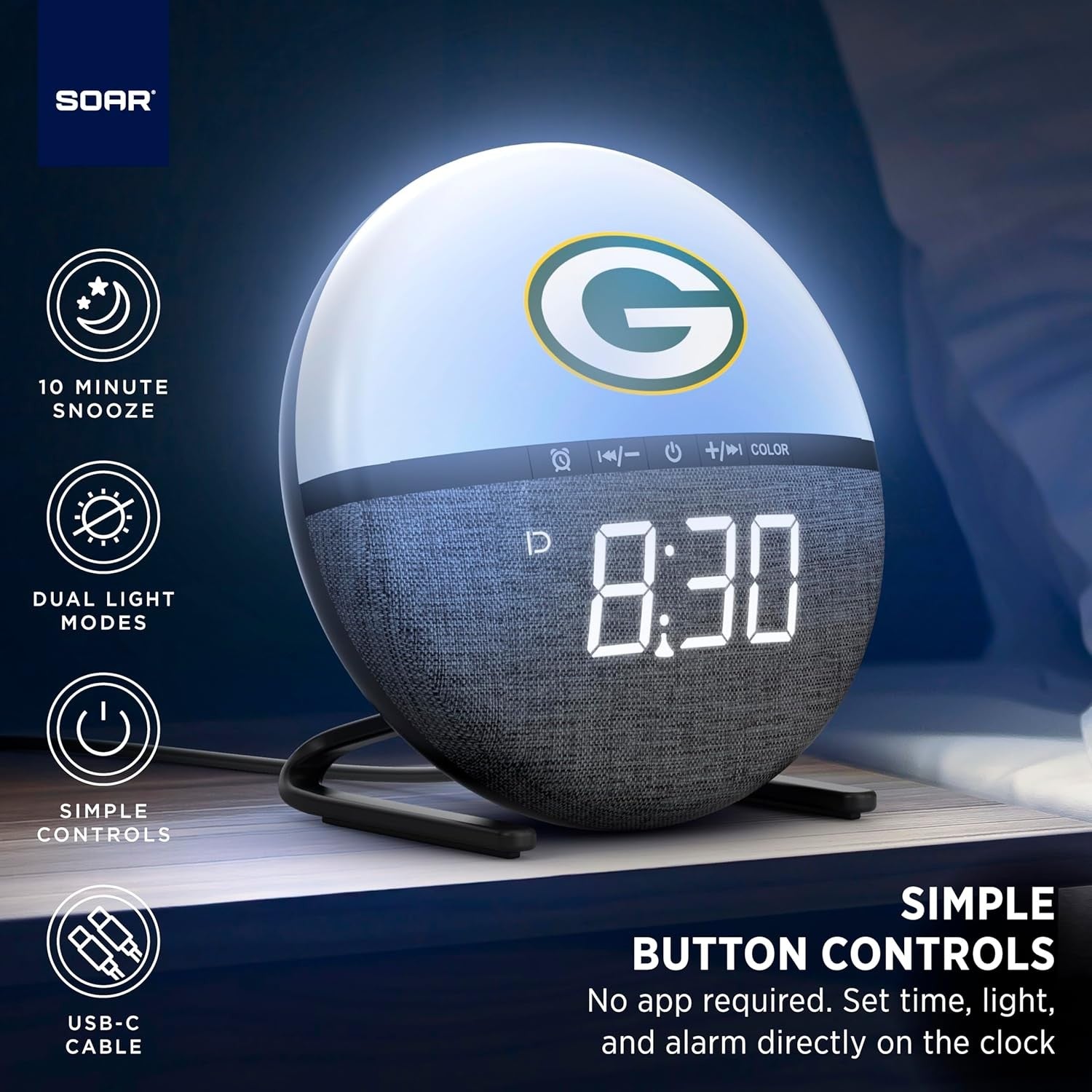 Sunrise Alarm Clock Wake Up Light LED Digital Bedside Lamp