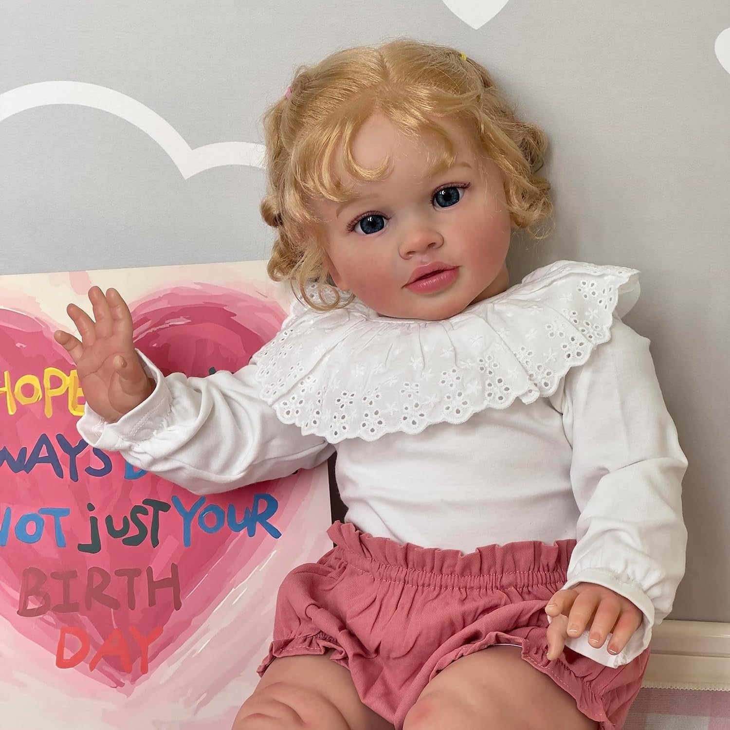 26in Real Size Reborn Girl Doll Soft Silicone Vinyl Rooted Hair