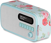 DAB Digital Radio Bluetooth Alarm Clock Portable Floral Rechargeable