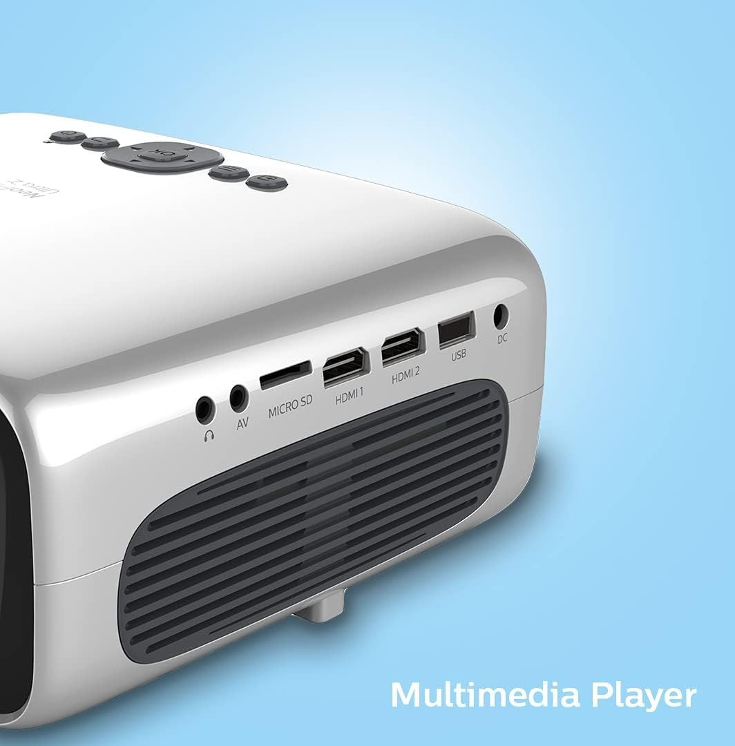 HD 720P Projector WiFi Screen Mirroring HDMI Built-In Speaker