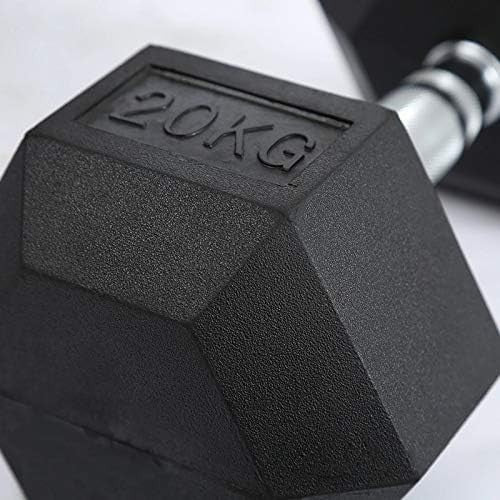 Hex Dumbbells Set with Rack 2.5–25kg Rubber Coated Home Gym Weights