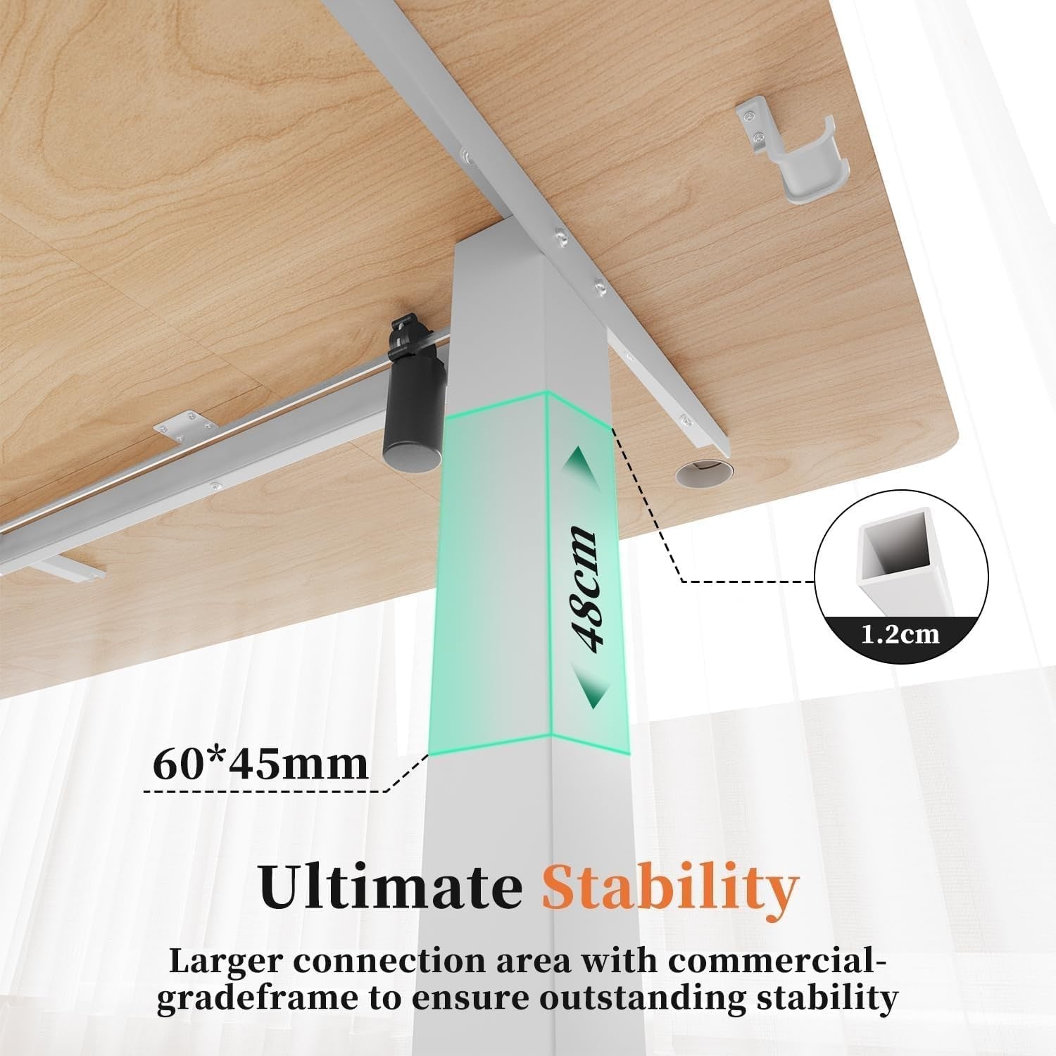 Electric Standing Desk 160x70cm Adjustable Sit Stand Beige Table w/Memory Preset