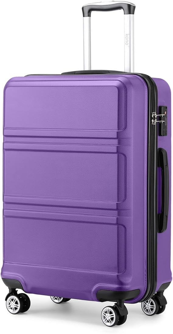 Versatile Mid-Size Travel Case 24” ABS+PC Spinner Suitcase TSA Lock