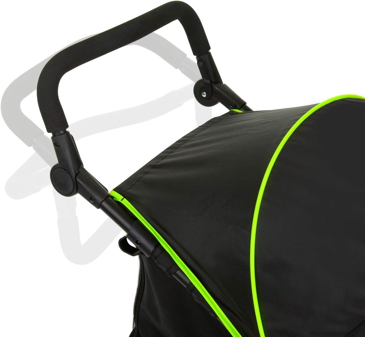 All Terrain Pushchair 3 Wheeler Air Tyre Stroller Reclining Seat Black Yellow
