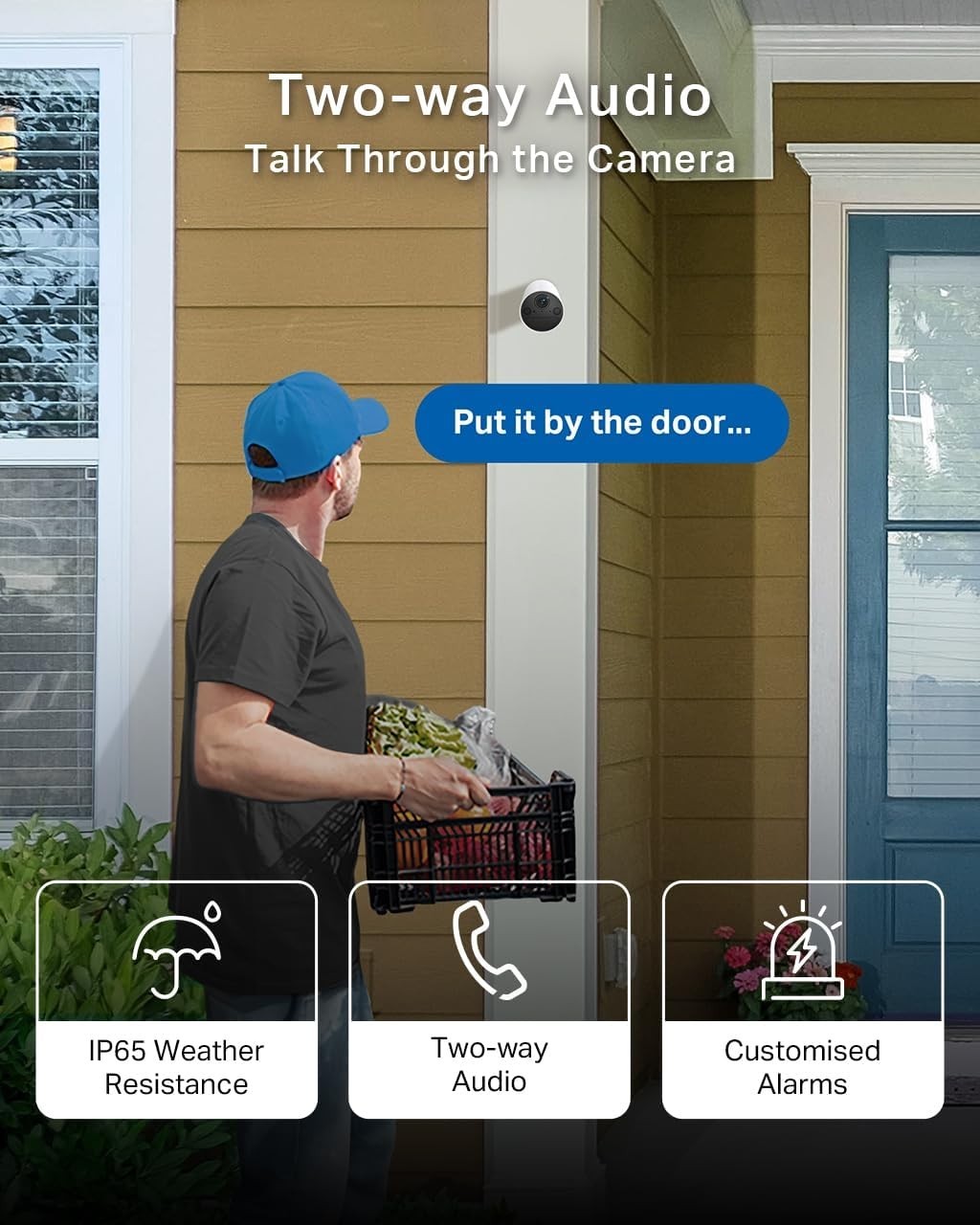 2K Wireless Security Camera Outdoor Battery CCTV AI Night Vision IP65
