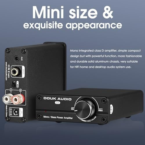 G4 Mini Subwoofer Amplifier 100W Class D Mono AUX RCA Full-Frequency