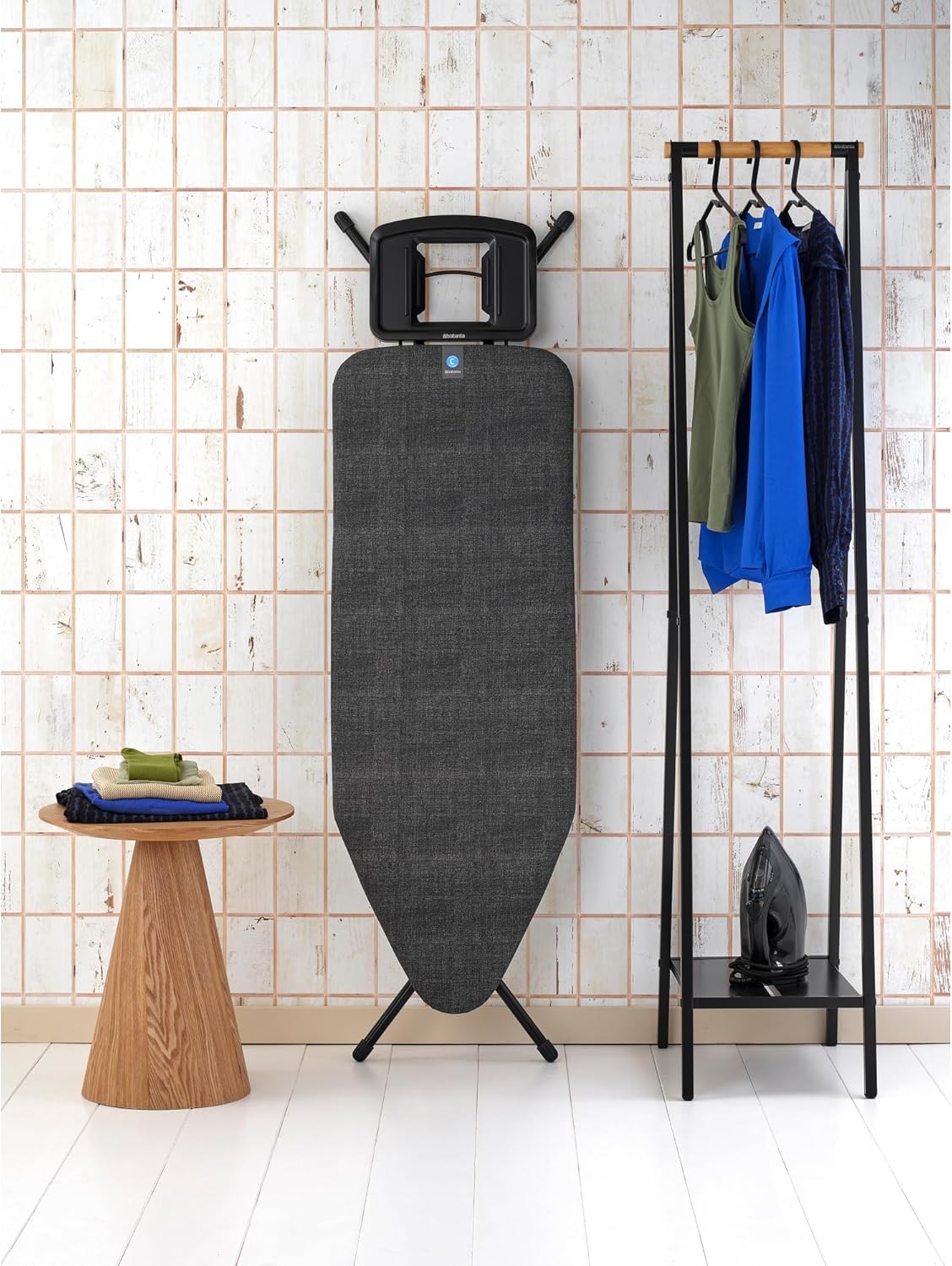 Extra Large Ironing Board 124x45cm Adjustable Height Steam Unit