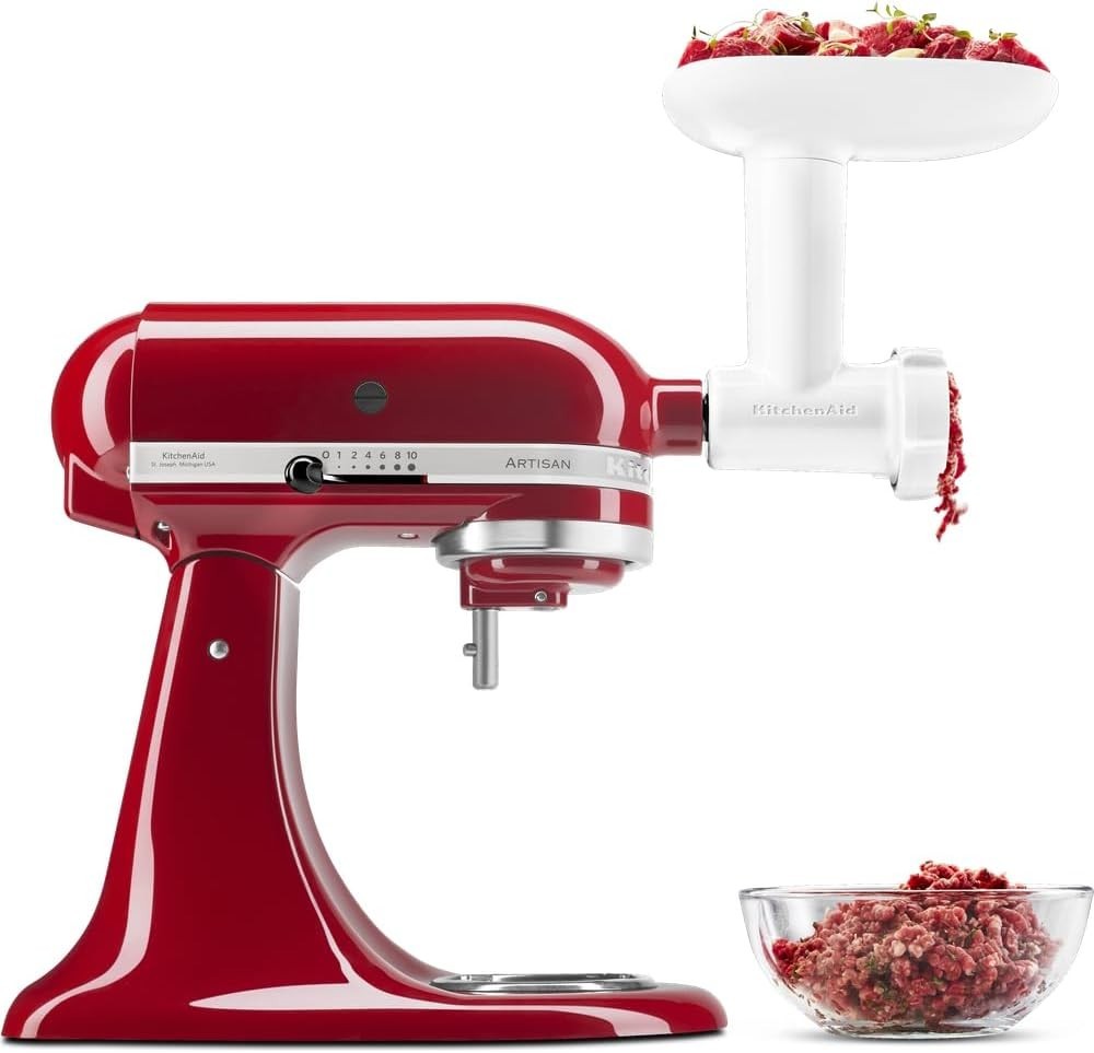 Food Grinder Attachment for Stand Mixer Meat Vegetable Mincer White