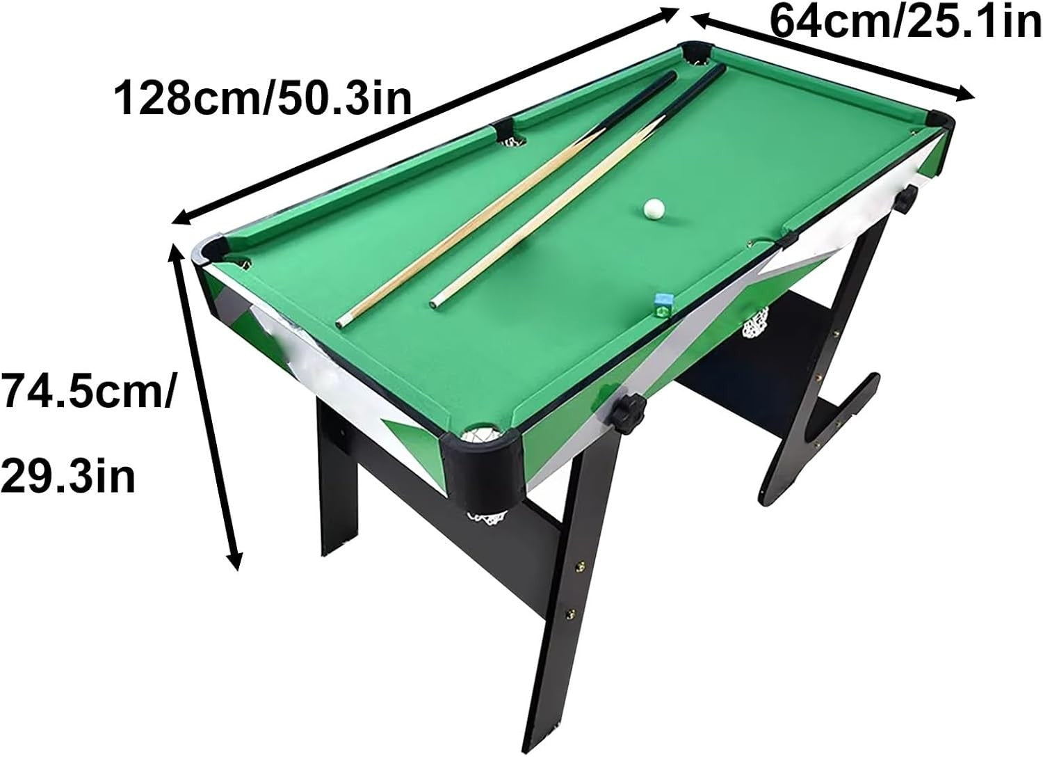 Compact Foldaway Pool Table Portable Billiards Game w Full Accessories