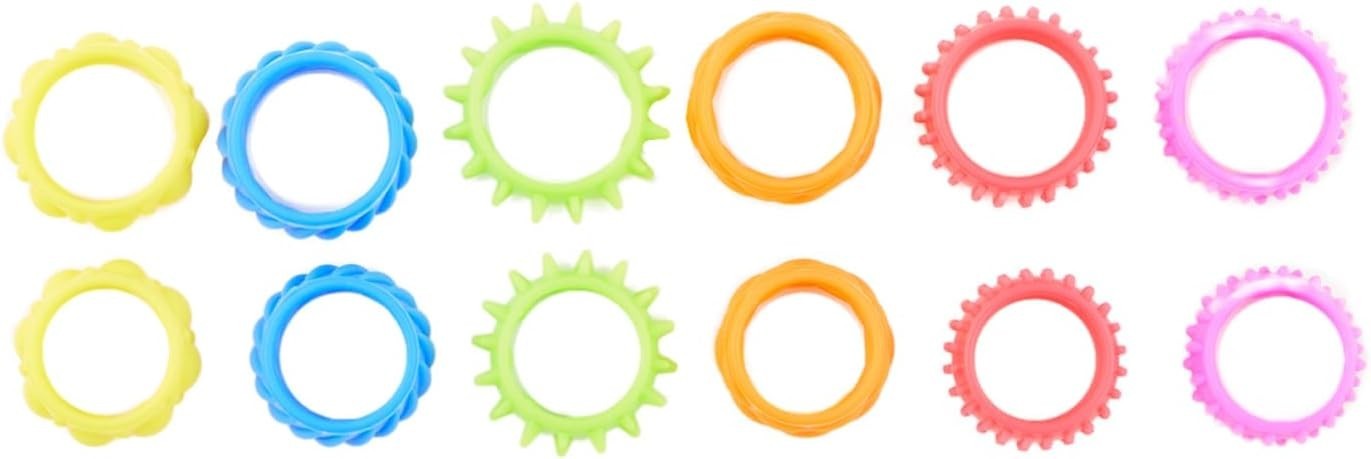24pcs Silicone Sensory Rings Textured Tactile Fidget Toys Stress Relief