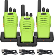 PMR446 Walkie Talkies 3 Pack Rechargeable VOX Type-C LED Alarm