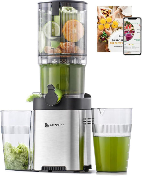 Cold Press Juicer Stainless Steel 145mm Wide Chute Auto Cutting Slow