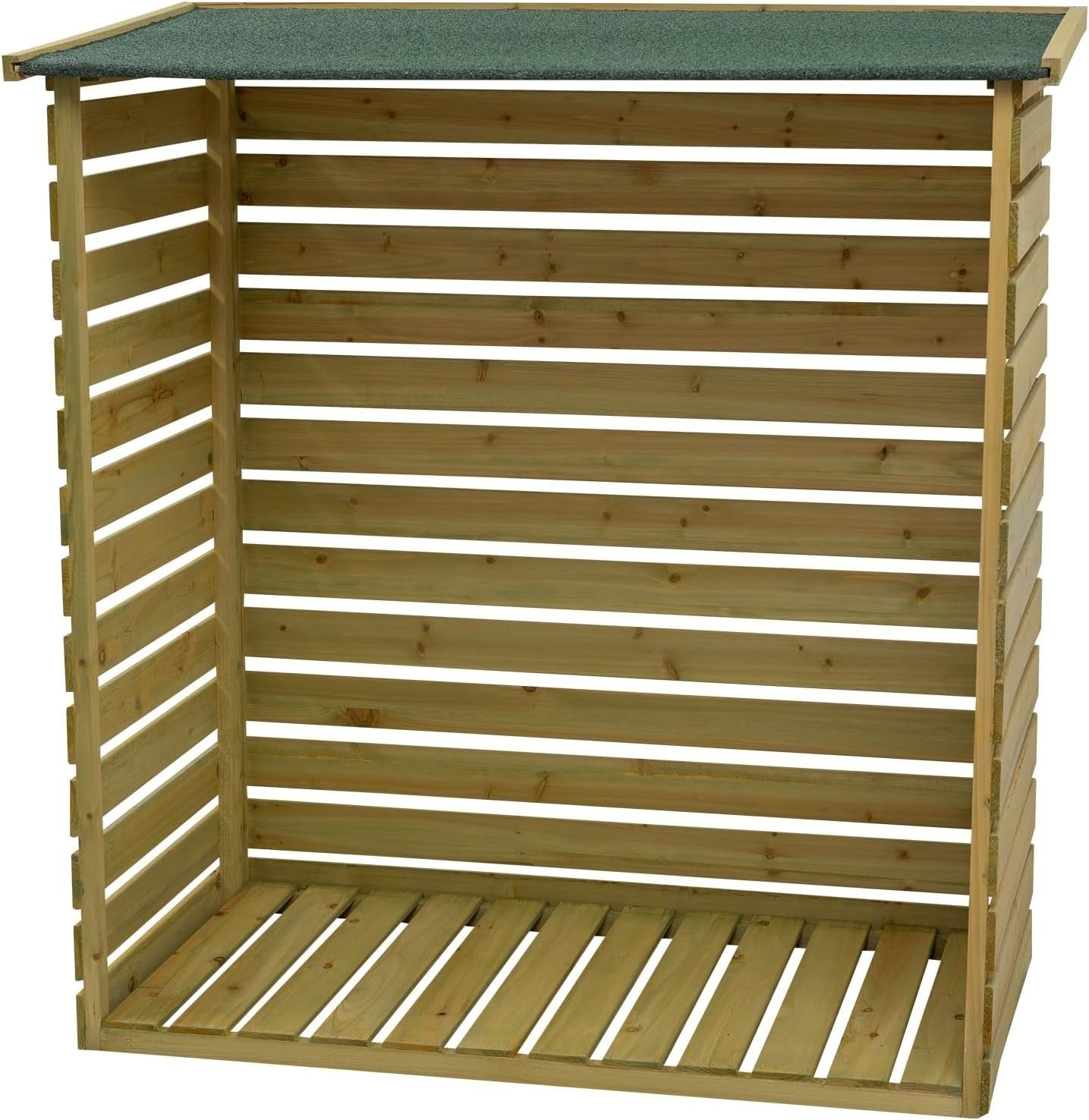 Wooden Log Store Shed 116x64x123cm Firewood Storage Outdoor