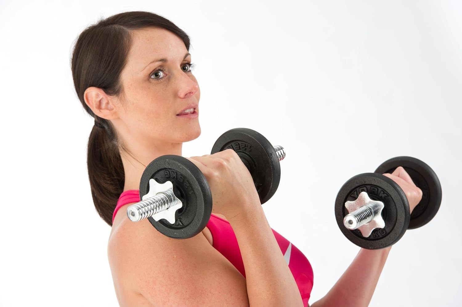 20KG Adjustable Cast Iron Dumbbells Spinlock Set Home Strength Training