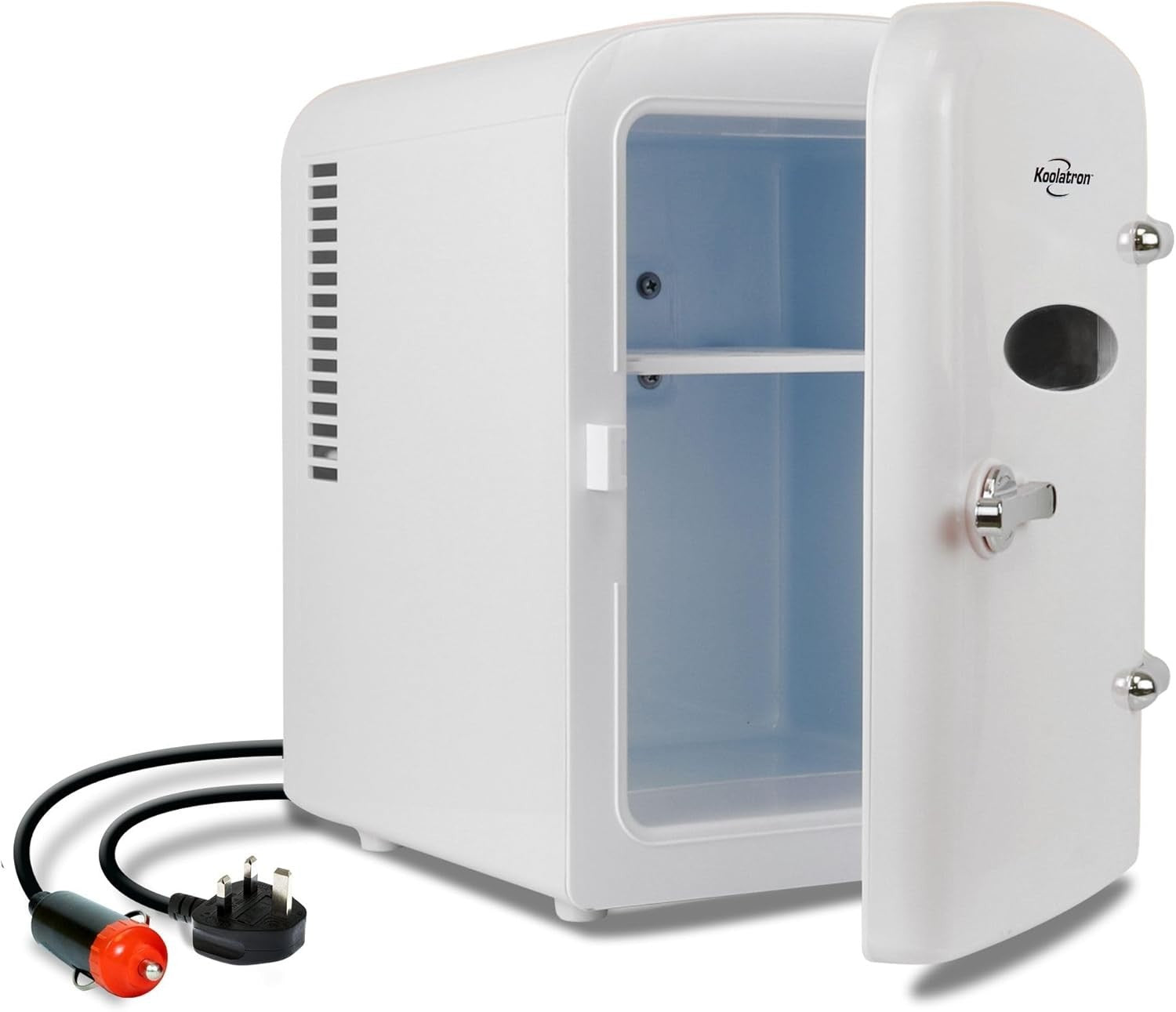 4L Mini Fridge Portable Retro Cooler Bedroom Office Dorm White