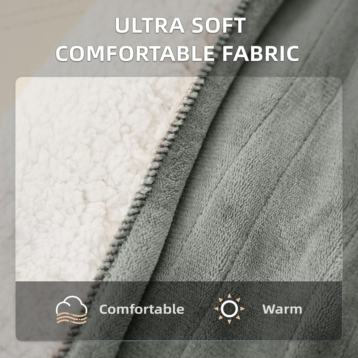 Electric Heated Throw Blanket 130x160cm 6 Heat Washable Sofa Bed