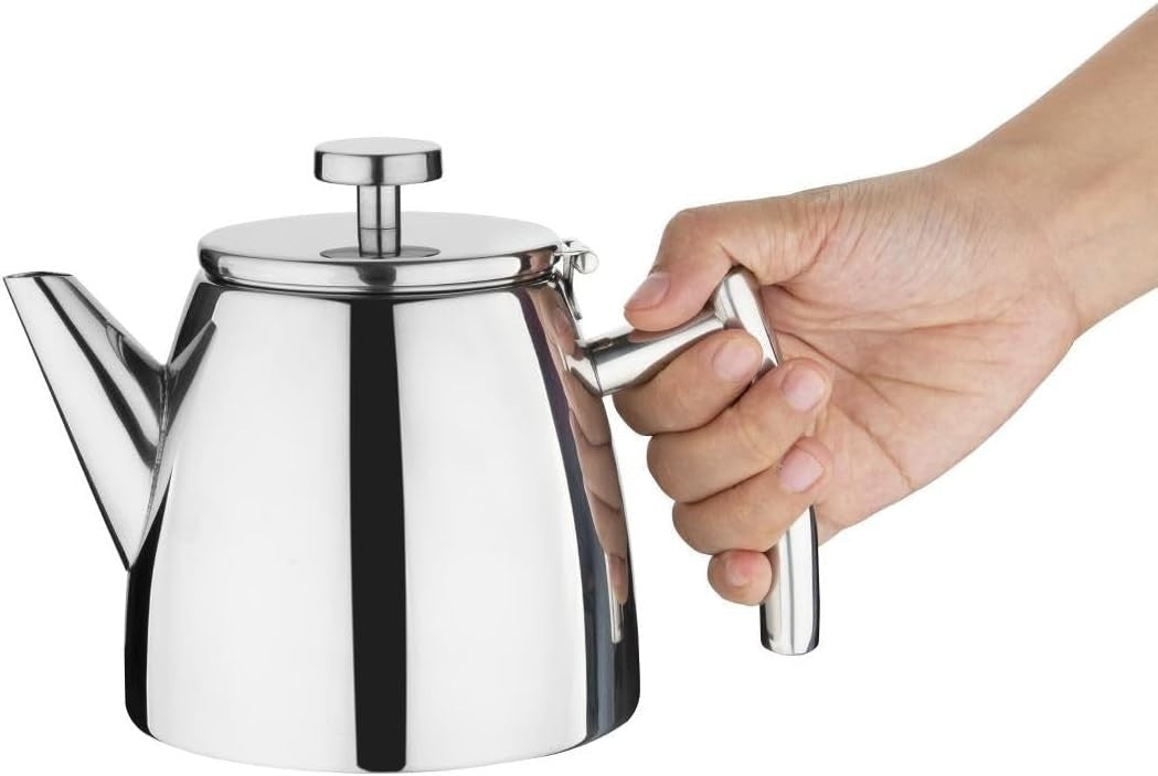Insulated Stainless Steel Teapot 600ml Tea Pot Infuser Filter Lid