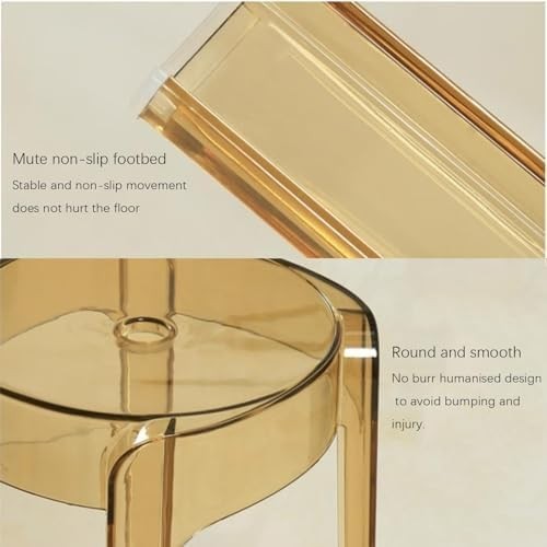 Clear Acrylic Bar Stool Backless Stackable Modern Kitchen & Patio Chair